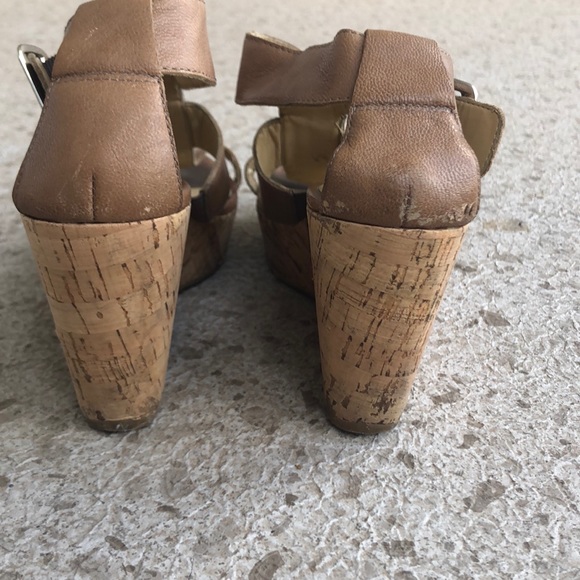 Nine West Entireo Faux Leather Sandal Wedges - Picture 4 of 7